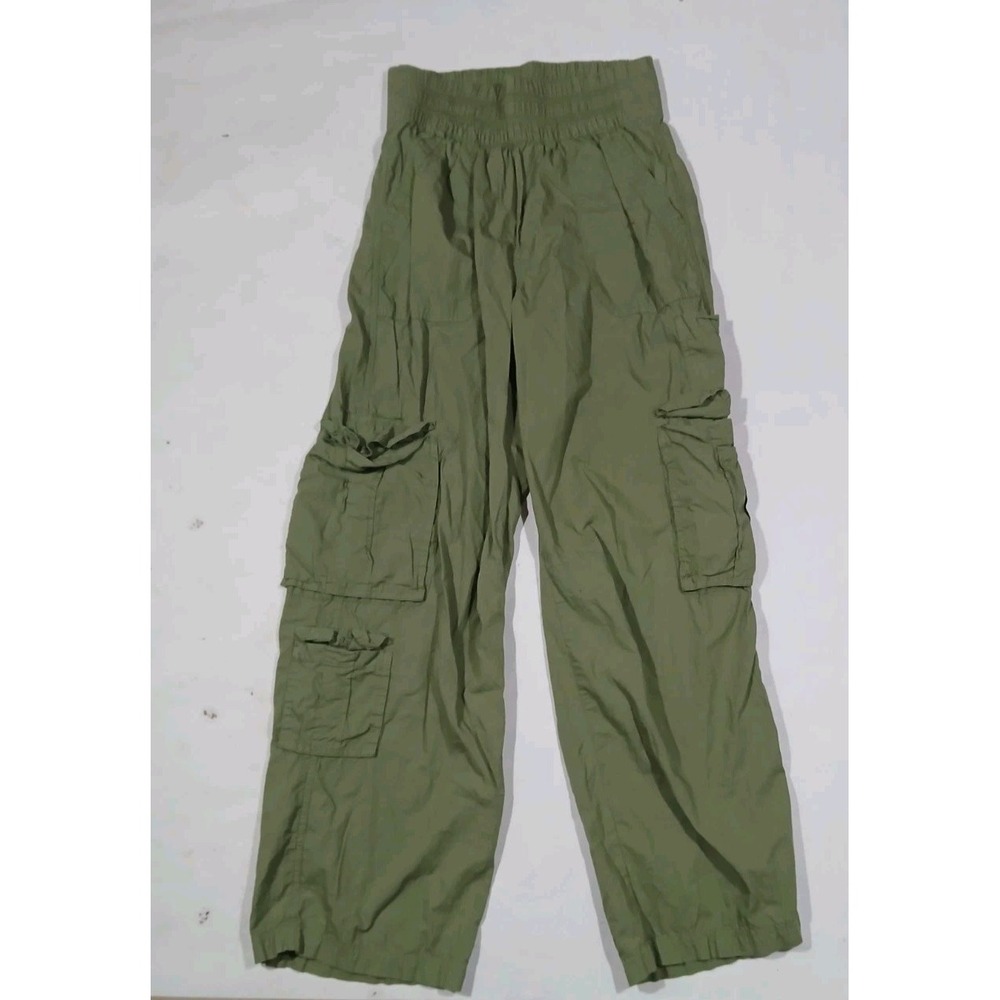 Aerie High Waisted Go For It Baggy Cargo Pants Size Small Parachute Y2K Utility